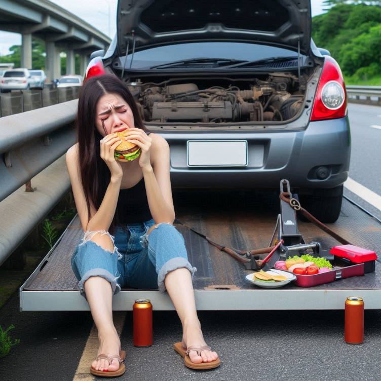 stress eating towing