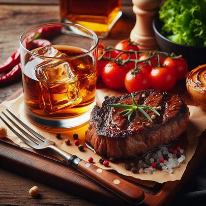 whiskey and steak